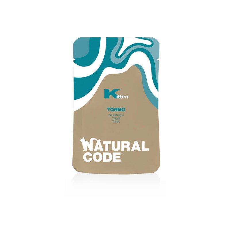 Natural Code Kitten Tonno per Gattini in Bustina - 70 g, 6 pezzi