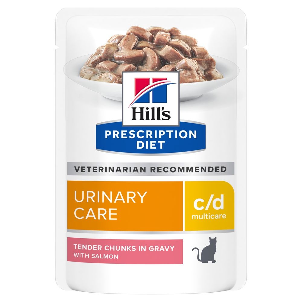 Hill's c/d con Salmone Prescription Diet Feline Umido in Busta - 85 g, Singola
