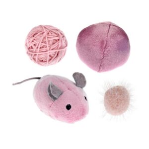 Ferribiella Gioco per Gatti Mix 4 Pezzi Rosa