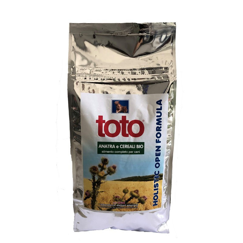 Toto Holistic Open Formula Anatra e Cereali Bio - 1.5 Kg, 2 pezzi