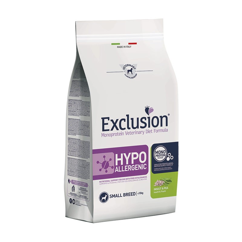 Exclusion Diet Hypoallergenic Insetti e Piselli Adult Small Breed per Cani - 2 Kg