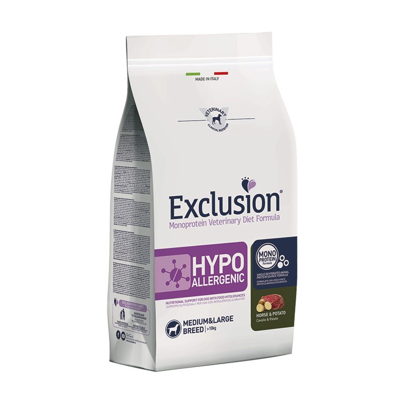 Exclusion Diet Hypoallergenic Cavallo e Patate Adult Small Breed per Cani - 2 Kg