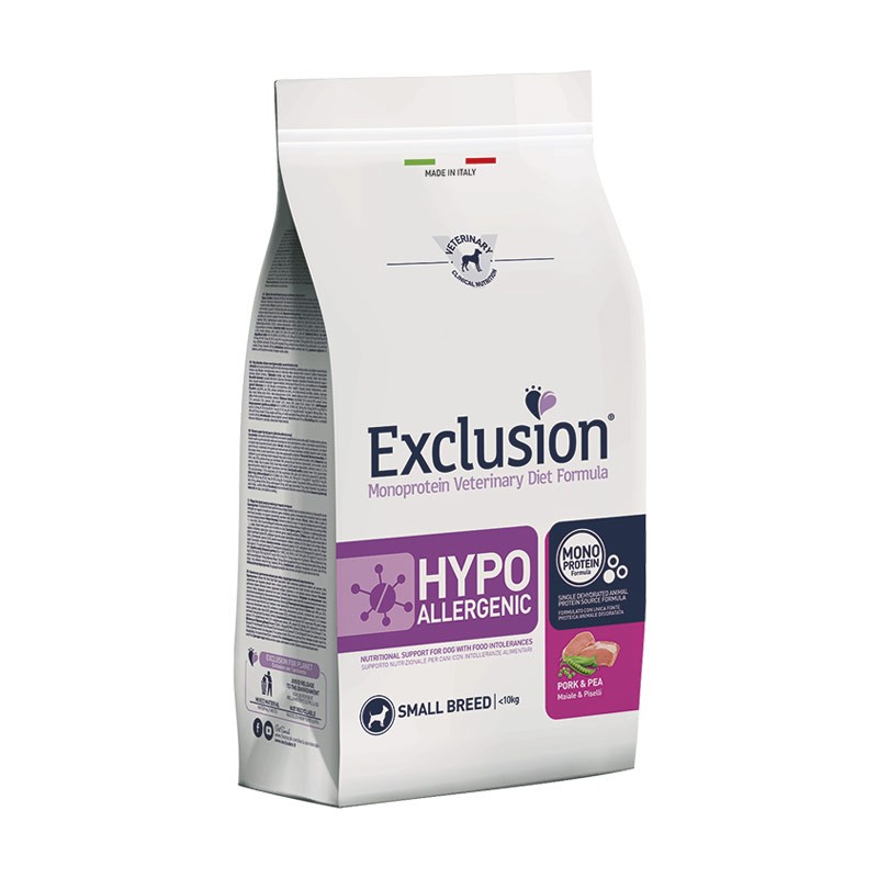 Exclusion Diet Hypoallergenic Maiale e Piselli Small Breed per Cani - 2 Kg