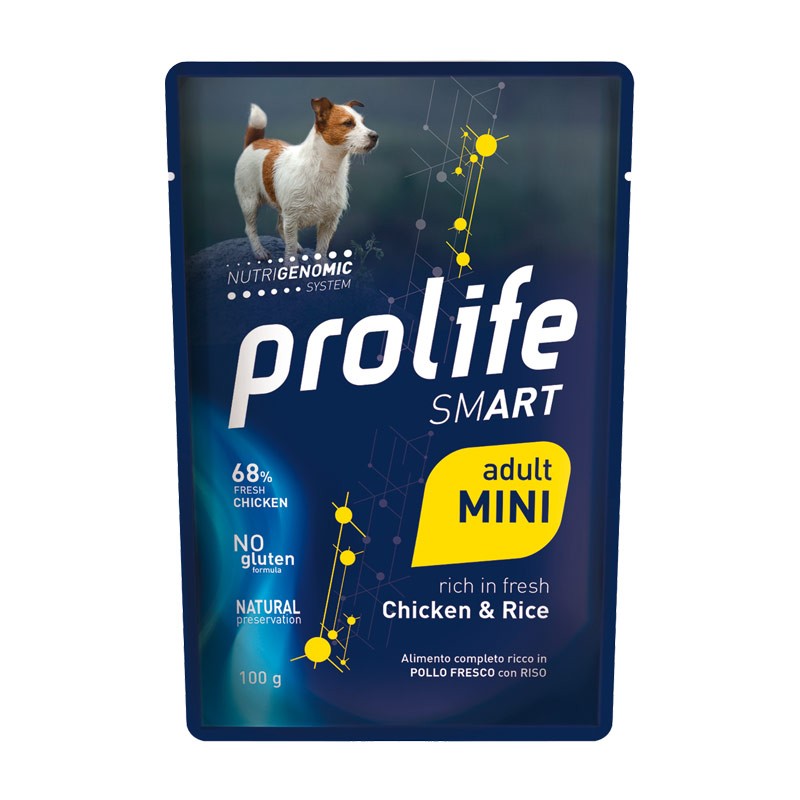 Prolife Smart Pollo e Riso Adult Mini Umido per Cani - 100 g, 12 pezzi