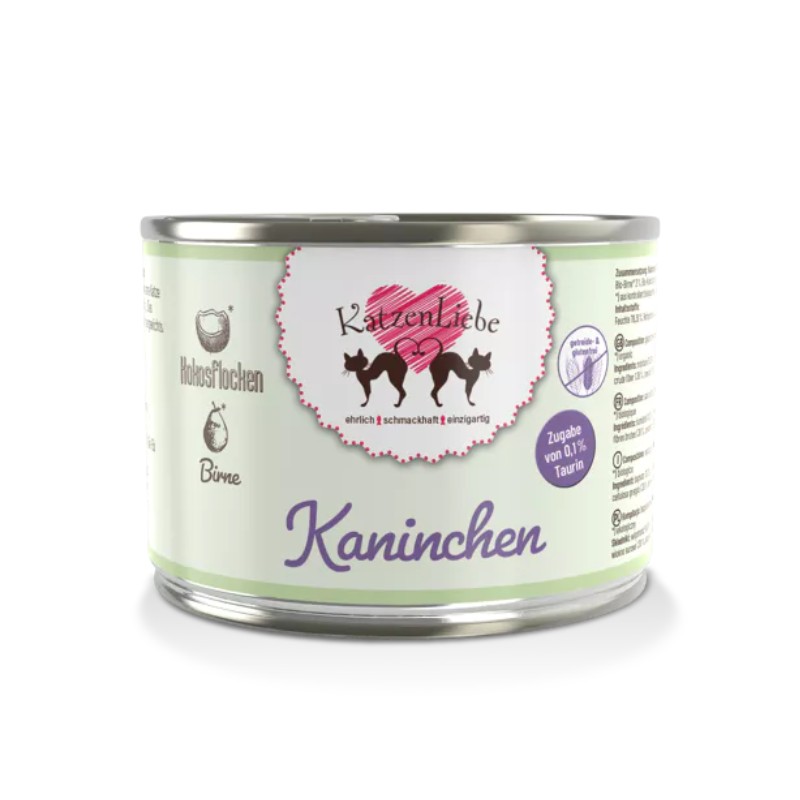 Katzen Liebe Coniglio con Pera Bio Umido per Gatti - 200 g