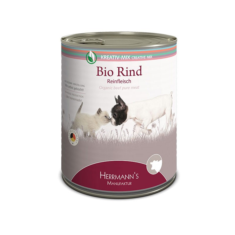 Herrmann's Creative Mix Manzo Biologico Puro Umido - 800 g, 12 pezzi
