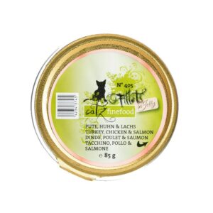 Pets Nature Tacchino, Pollo e Salmone Jelly Catz Finefood Fillets N°405 Umido per Gatti