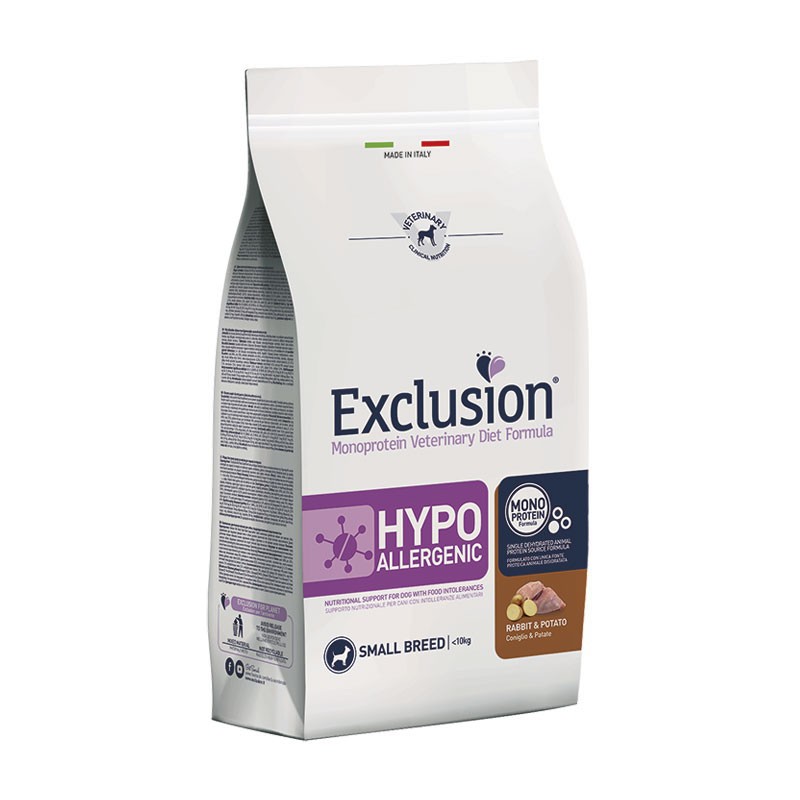 Exclusion Diet Hypoallergenic Coniglio e Patate Small Breed per Cani - 2 Kg, 2 pezzi