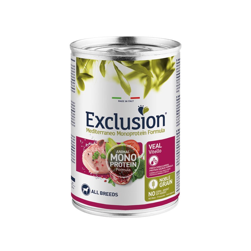 Exclusion Mediterraneo Adult Vitello All Breed - 400 g, 12 pezzi