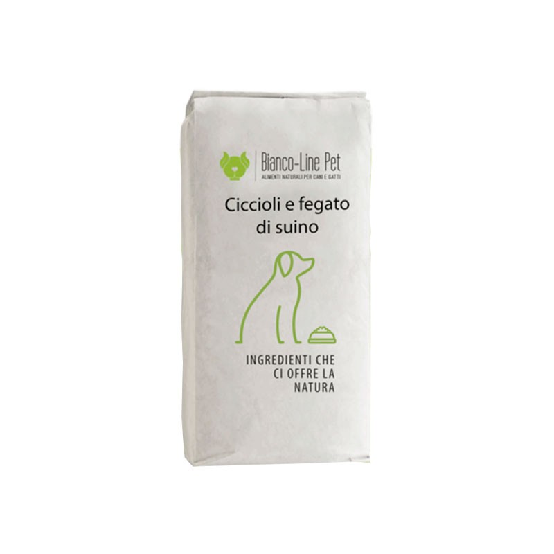 Bianco-Line Pet Carne Disidratata di Ciccioli di Suino - 3 Kg, Singola