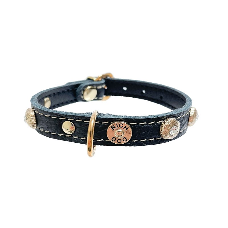 Rich Dog Collare Pepita H1 Nero - 36 cm
