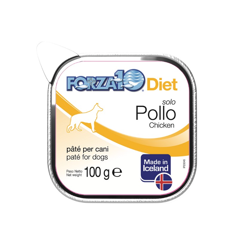 Forza10 Solo Diet Pollo Umido per Cani - 100 g, 12 pezzi