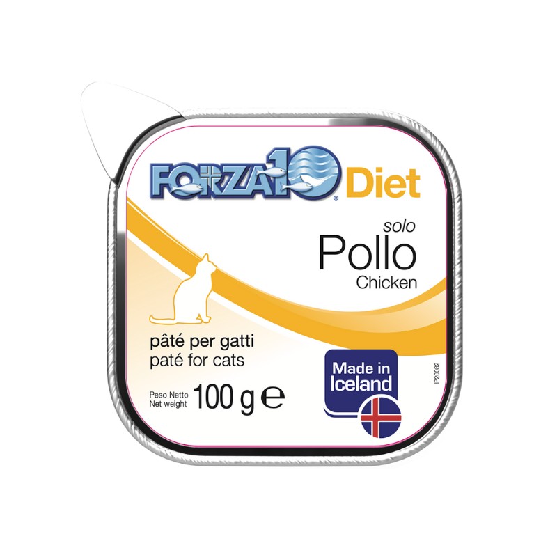 Forza10 Solo Diet Pollo Umido per Gatti - 100 g, 12 pezzi