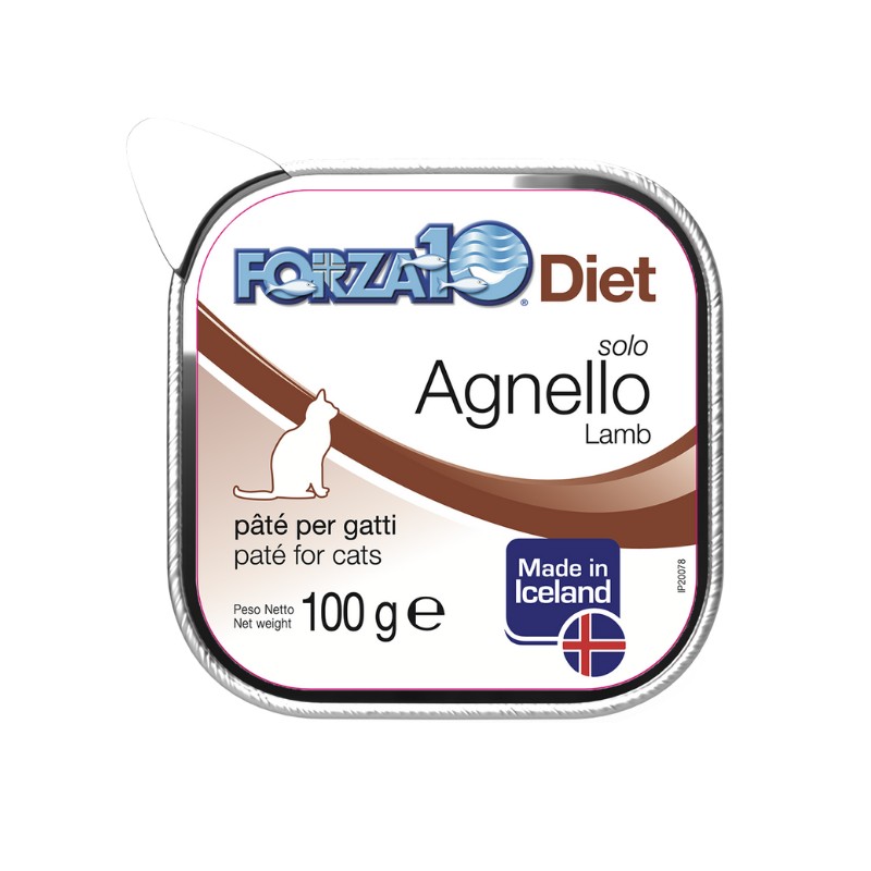 Forza10 Solo Diet Agnello Umido per Gatti - 100 g, Singola