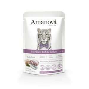 Amanova Sterilised al Pesce e Tacchino P12 per Gatti
