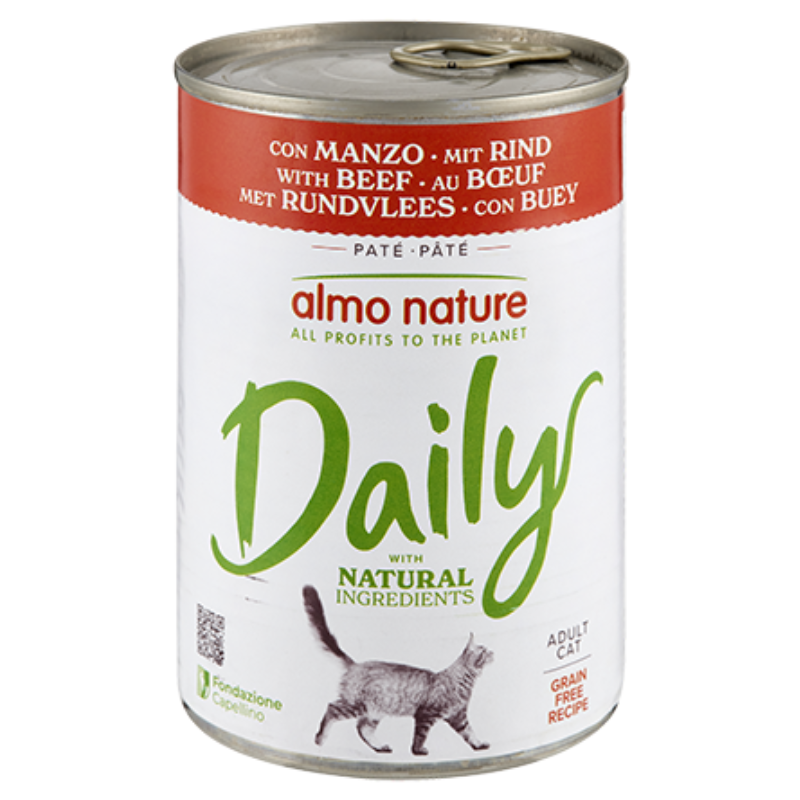 Almo Nature Daily con Manzo per Gatti - 400 g, 6 pezzi