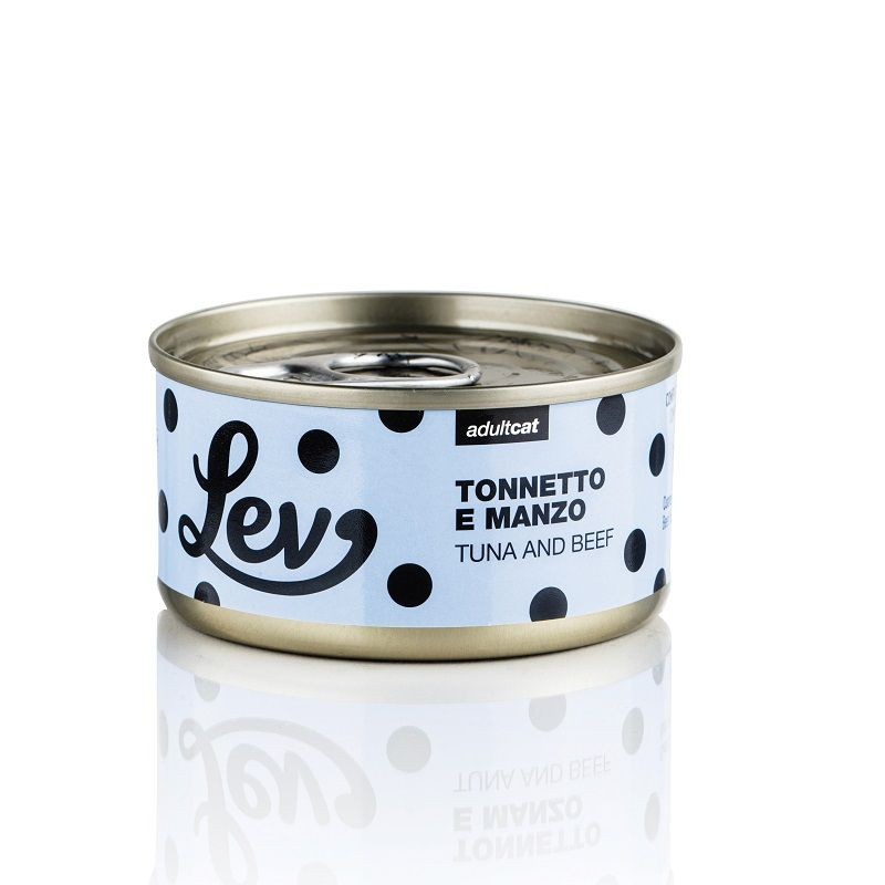 Lev al Tonnetto e Manzo in Lattina per Gatti - 70 g, Singola