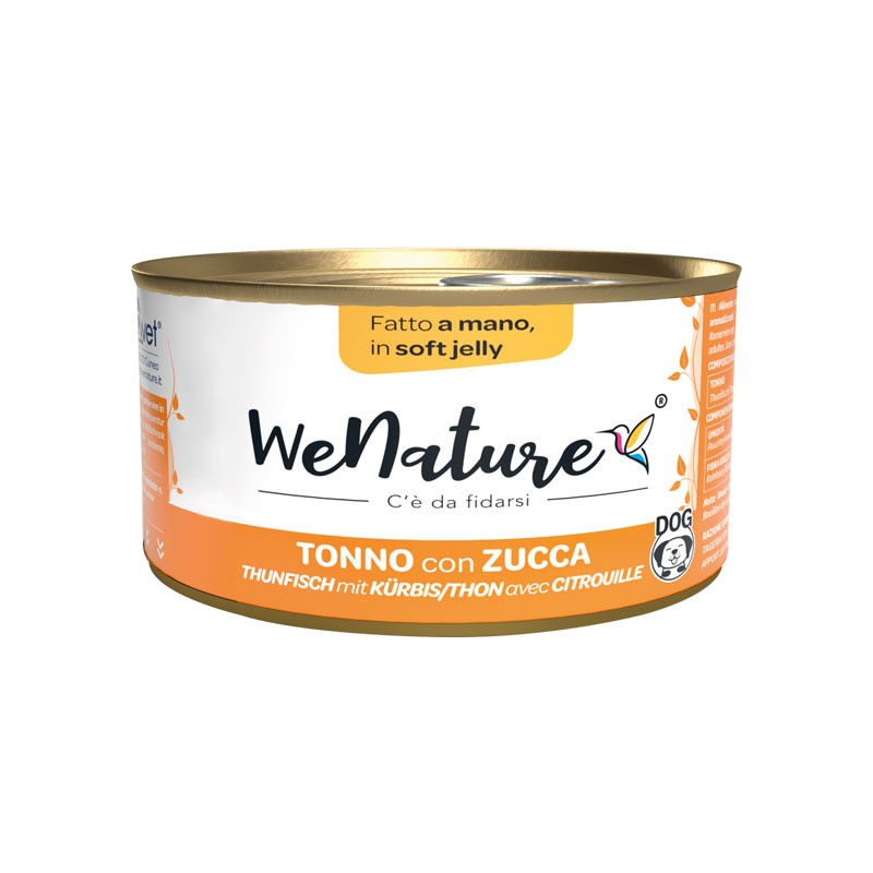WeNature Tonno con Zucca Soft Jelly Umido per Cani - 150 g, 12 pezzi