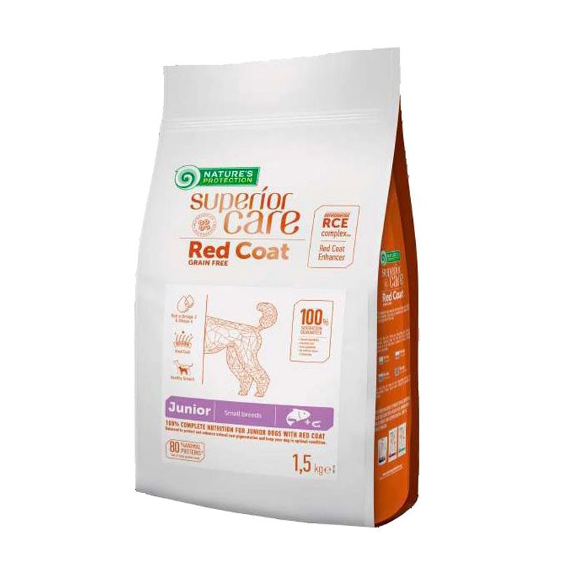 Nature's Protection Superior Care Red Coat Junior Small Breeds al Salmone - 1.5 Kg