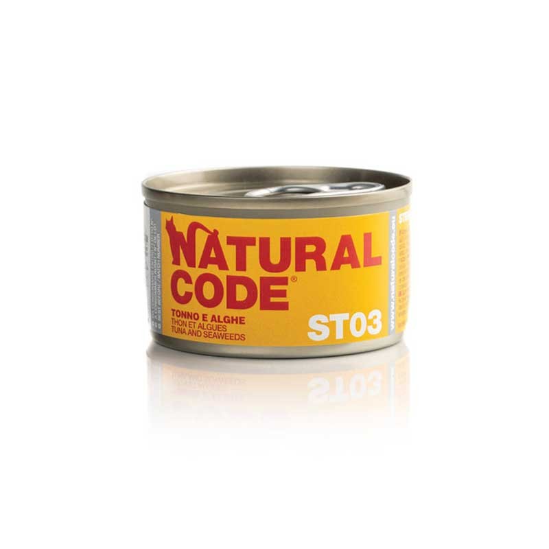 Natural Code ST03 Tonno e Alghe per Gatti Sterilizzati - 85 g, 12 pezzi