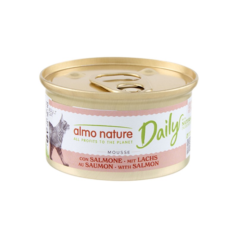 Almo Nature Daily Mousse con Salmone per Gatti 85gr - 85 g, 6 pezzi