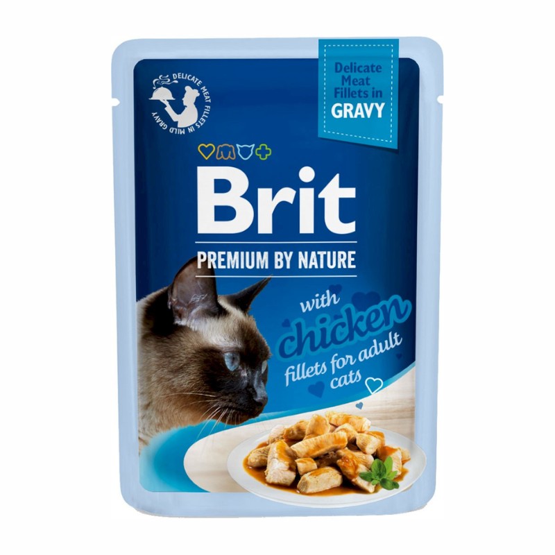 Brit Premium Filetti di Pollo per Gatti - 85 g, Singola