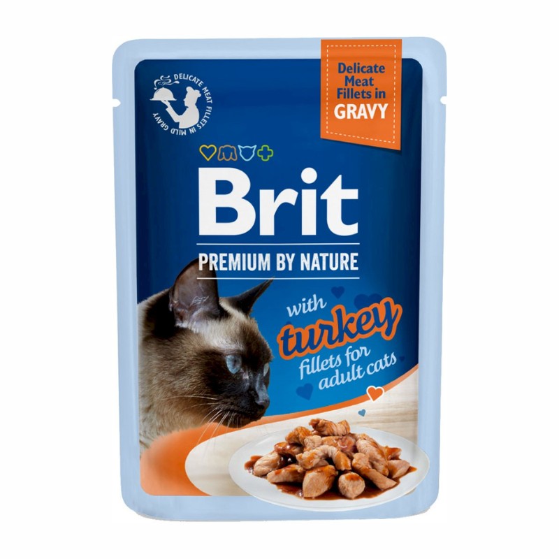 Brit Premium Filetti di Tacchino per Gatti - 85 g, 12 pezzi
