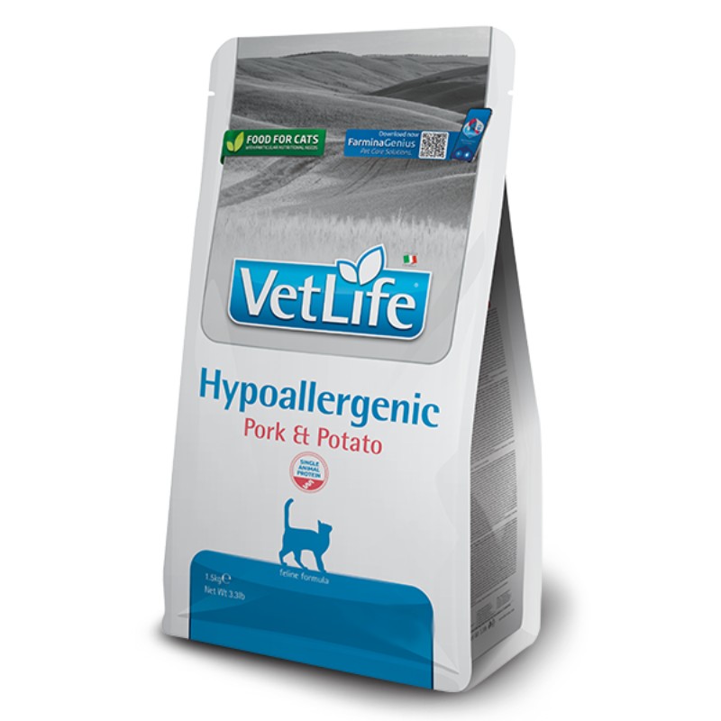 Farmina Vet-Life Hypoallergenic Maiale e Patate per Gatto - 1.5 Kg