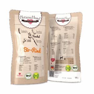 Herzens Hund Manzo Biologico con Verdure Bio Umido per Cani