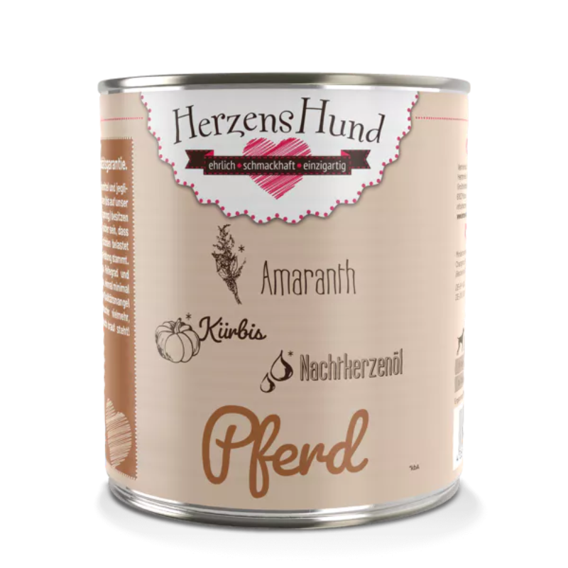 Herzens Hund Cavallo con Amaranto Umido per Cani - 800 g