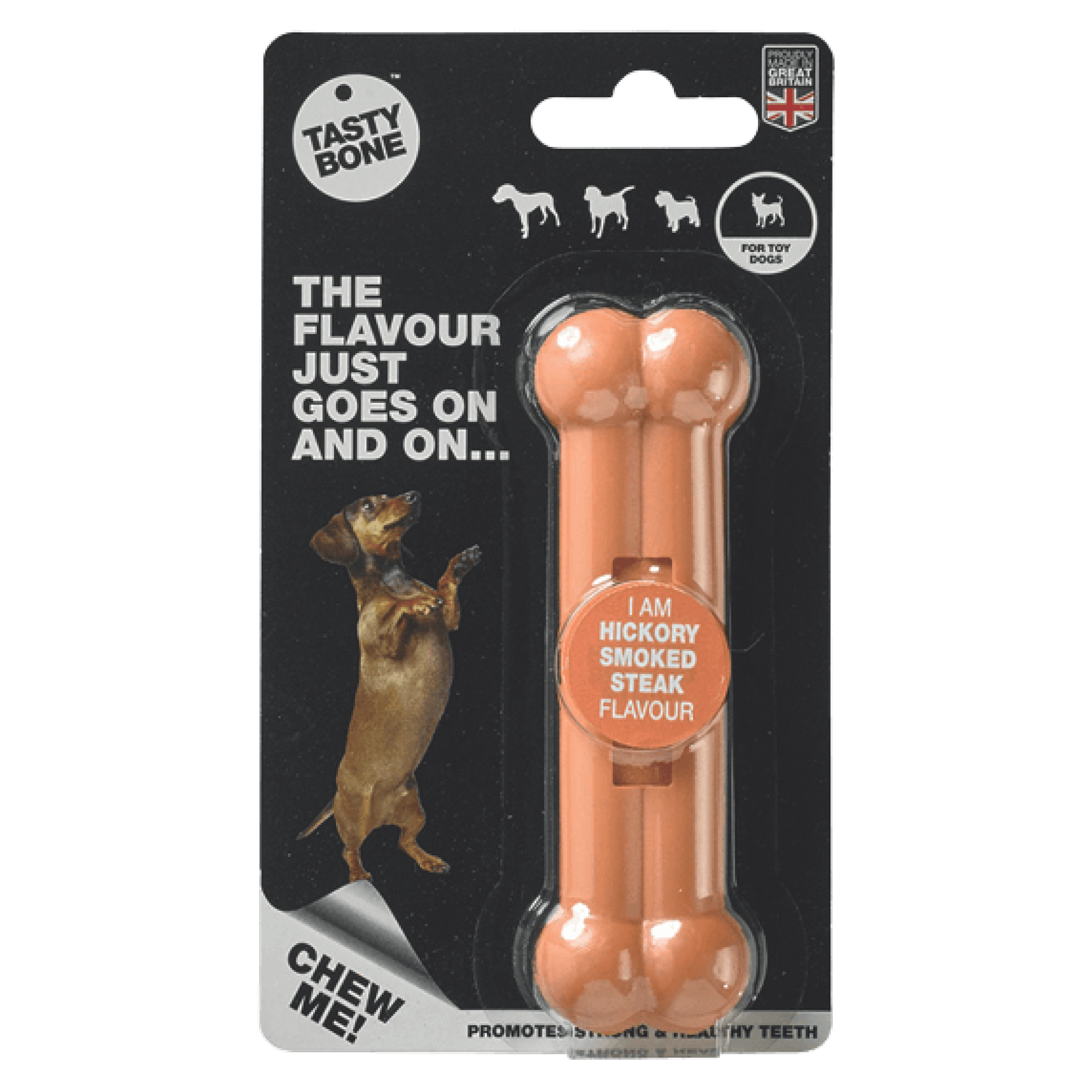 Tasty Bone Cane Osso per Igiene Orale - Mini, Smoked Steak