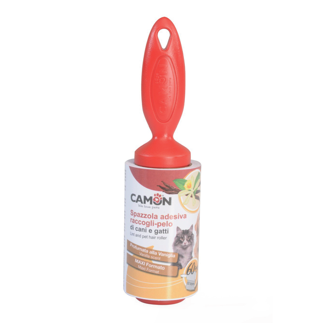 Camon Spazzola Adesiva Raccogli Pelo 60 Strappi - Profumo Vaniglia