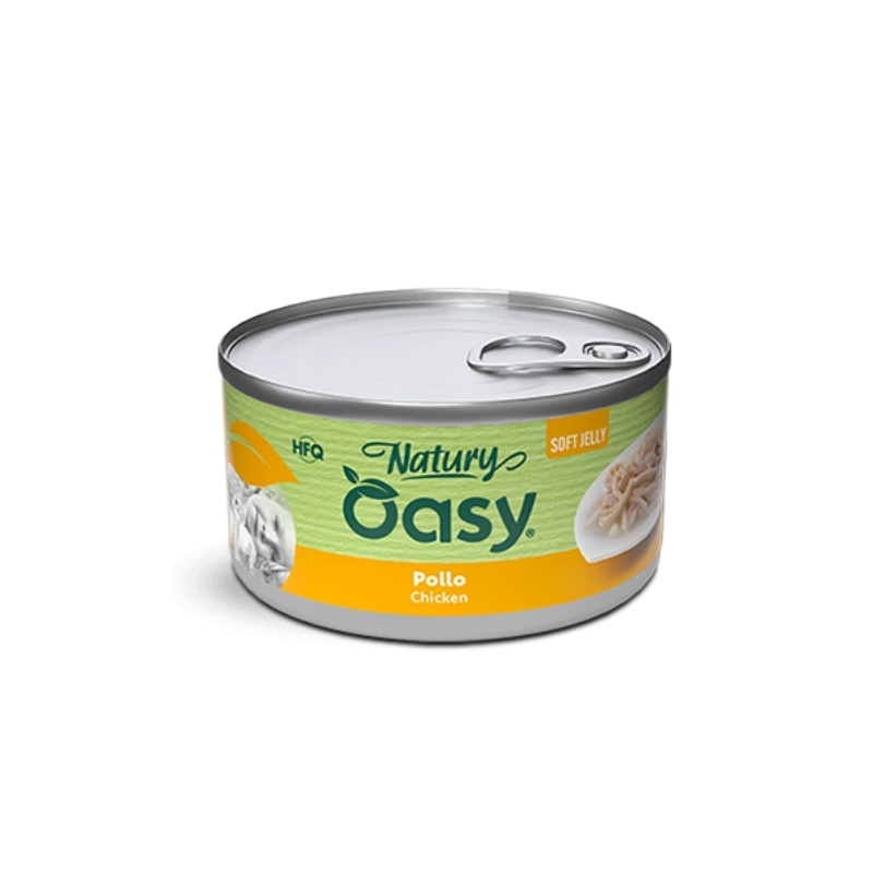 Oasy Natury Soft Jelly Pollo per Gatti - 150 g, 12 pezzi