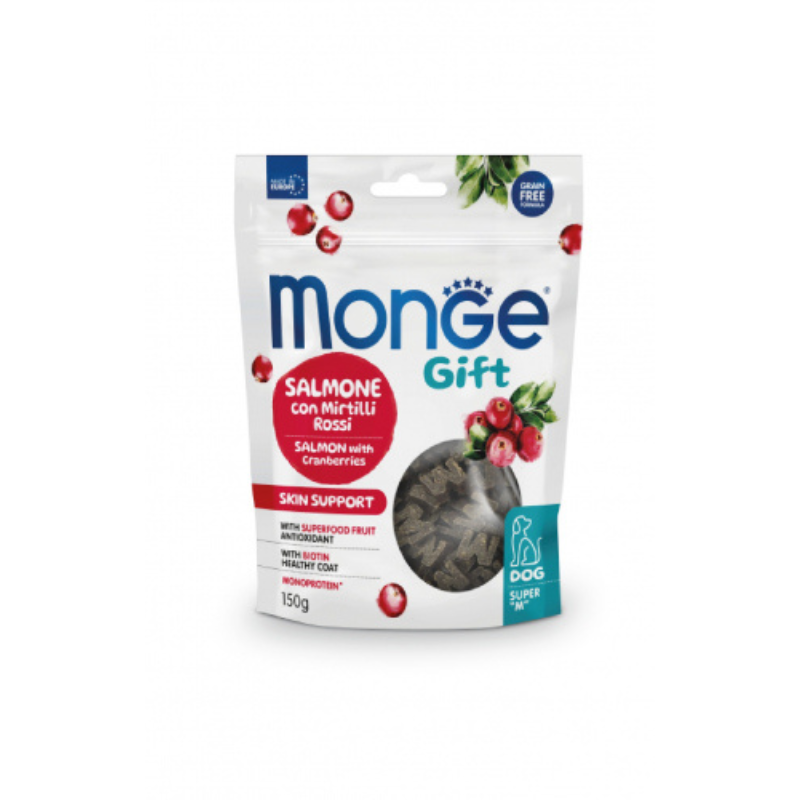 Monge Gift Skin Salmone e Mirtilli rossi per cani - 150 g
