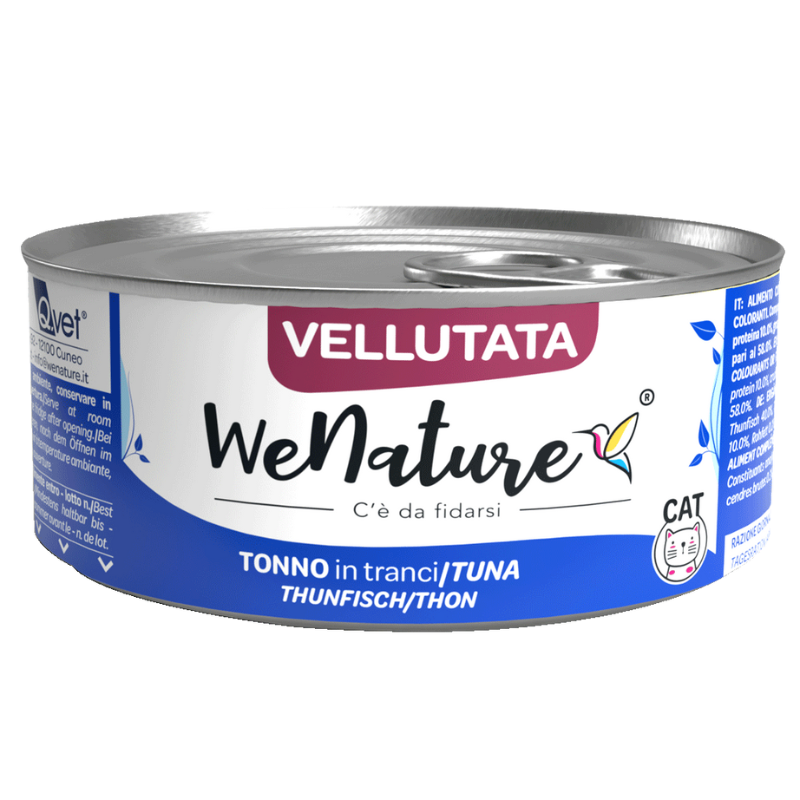 WeNature Vellutata di Tonno in Tranci per Gatti - 70 g, 12 pezzi