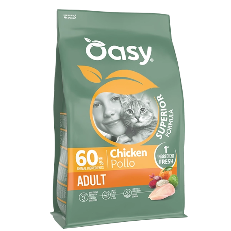 Oasy Superior Senior al Pollo per Gatti - 6 Kg