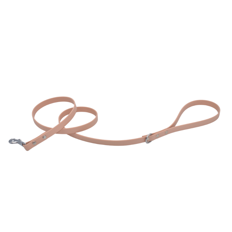 Pet Cherie Classic Biothane Lead/Silver Coyote Brown - L