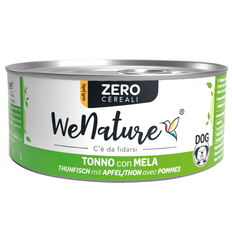 WeNature Tonno con Mela Zero Cereali per Cani – 150 g, 12 pezzi