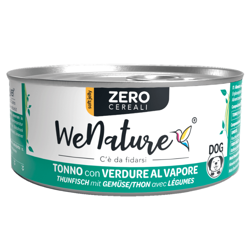 WeNature Tonno con Verdure Zero Cereali per Cani – 150 g, 12 pezzi