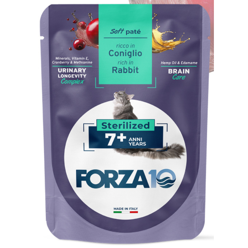 Forza10 Botanic Urinary Adult 7+ Sterilized al Coniglio - 80 g, 12 pezzi img