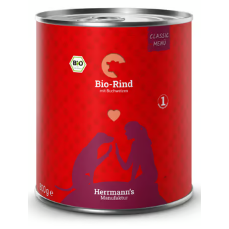 Herrmann's Classic Manzo con Grano Saraceno per Cani - 400 g, 12 pezzi img