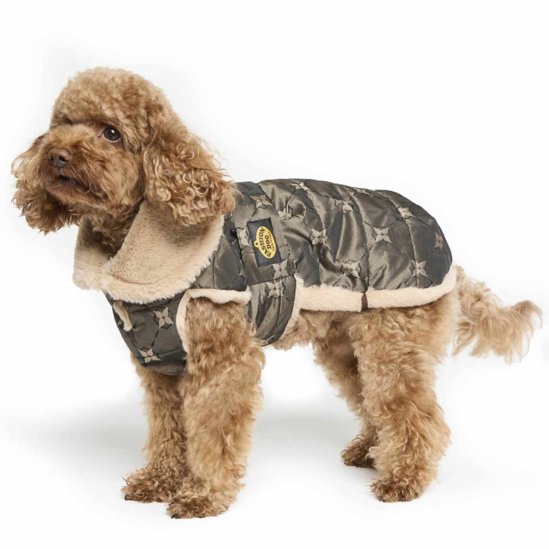 Fashion Dog Cappotto per Cani Trapuntato con Fodera in Eco Pelliccia