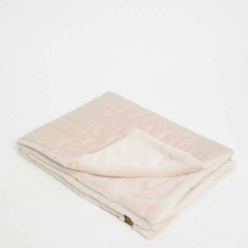 Fashion Dog Coperta per Cani Trapuntata Beige in Eco Pelliccia